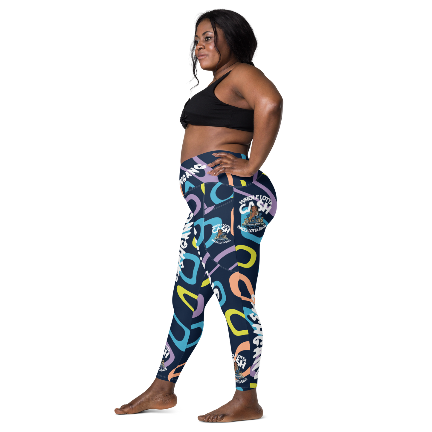 Bright WLOC WLOB Crossover leggings with pockets