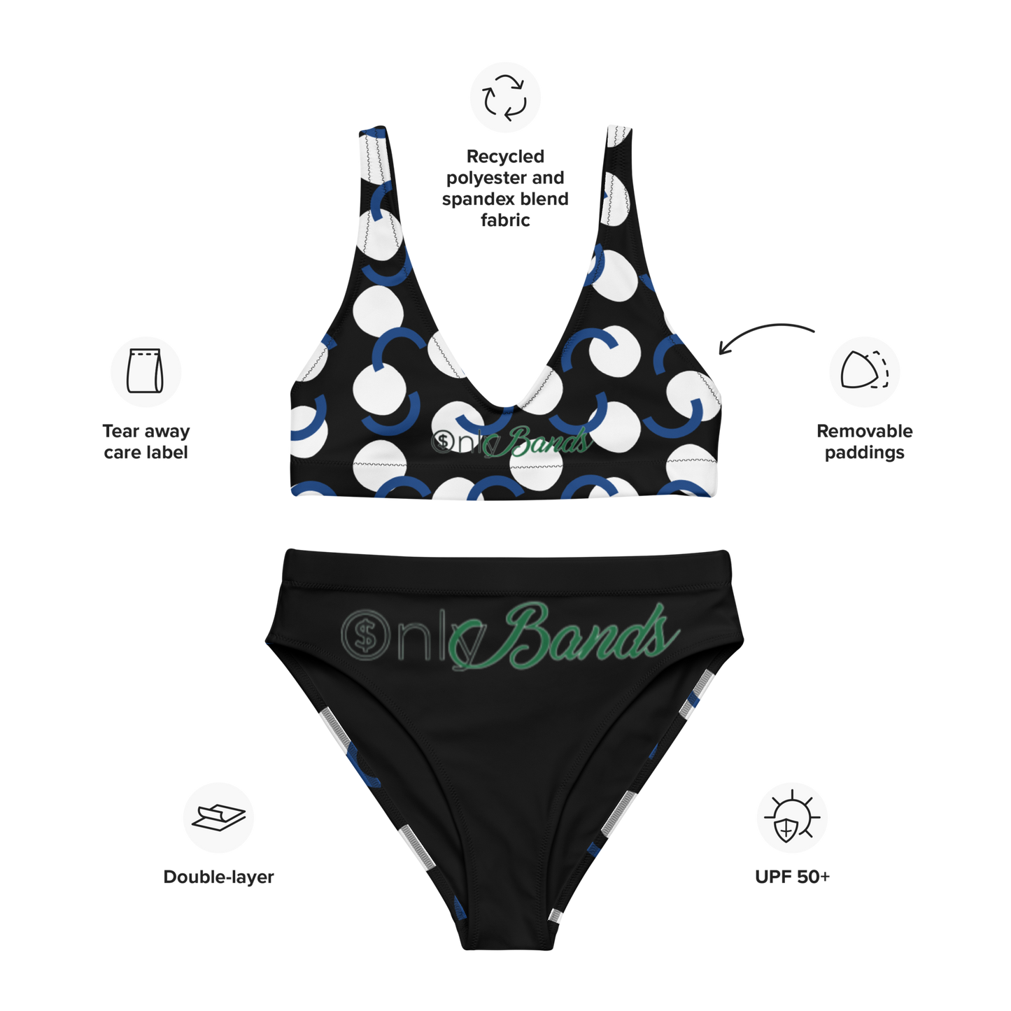 OnlyBAND$ C$G Recycled high-waisted bikini