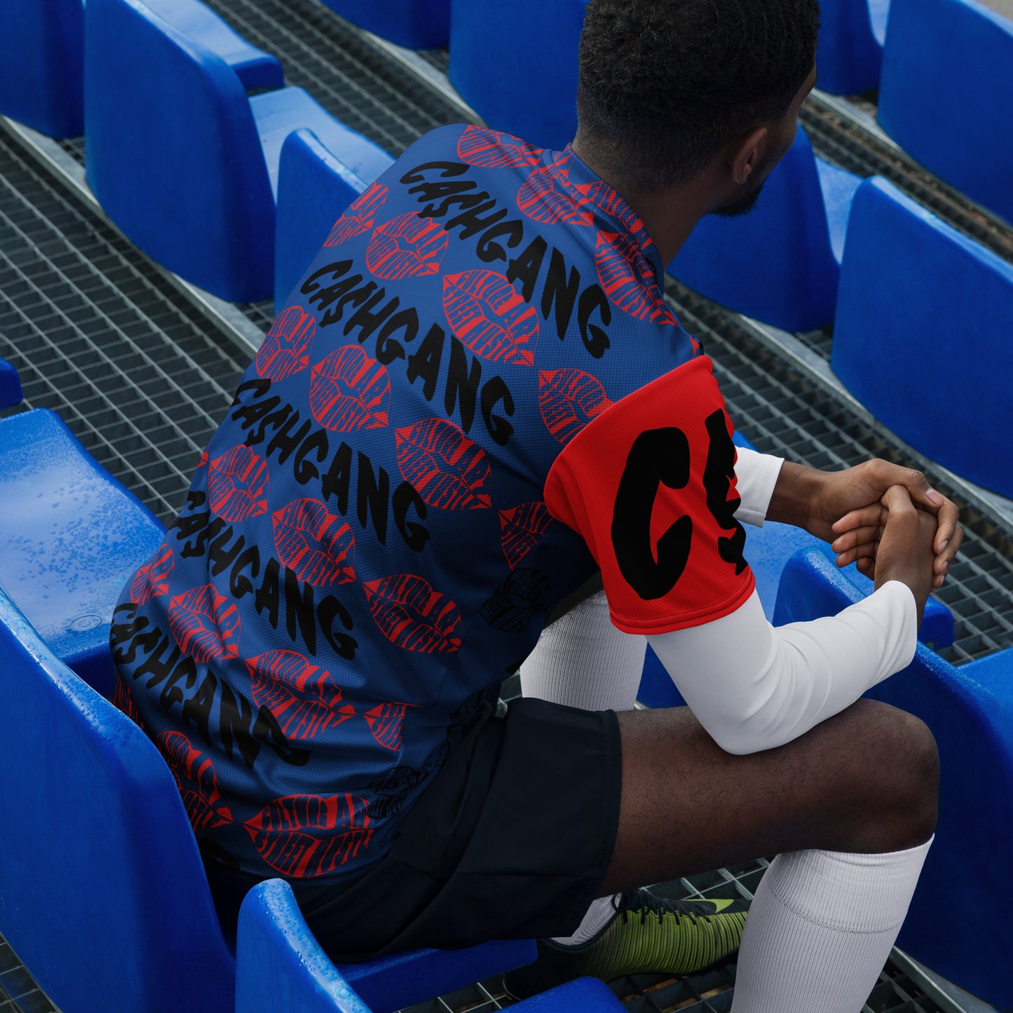 C.A.S.H Blue/Red/Blk unisex sports jersey