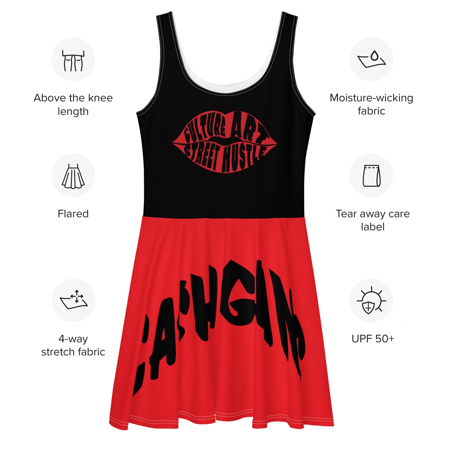 C.A.S.H CG Red/Blk Skater DressSkater Dress