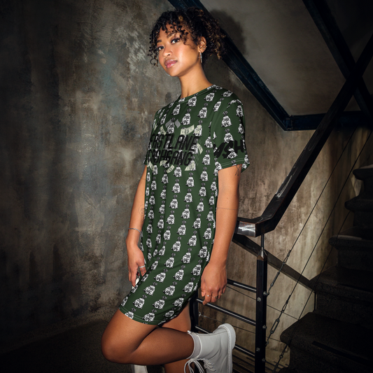 FASTLANE CA$HGANG Green T-shirt dress