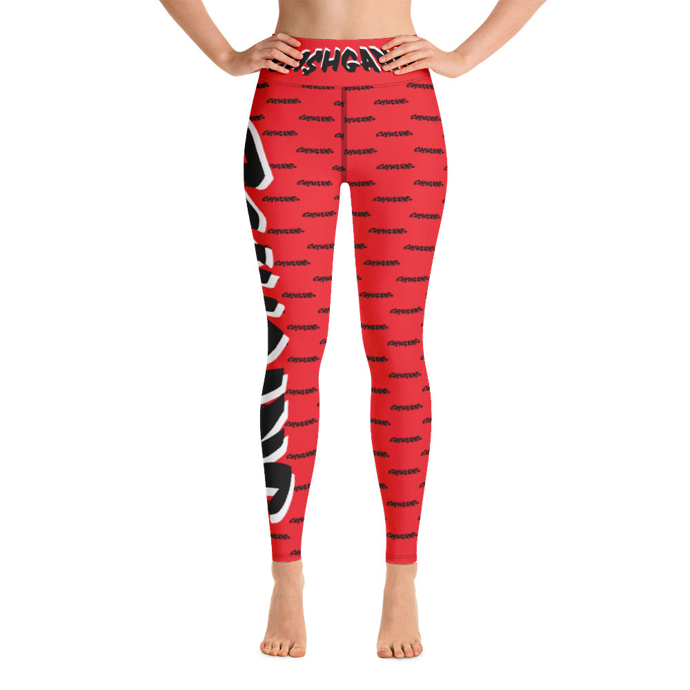 Red/Black/White CA$HGANG Yoga Leggings