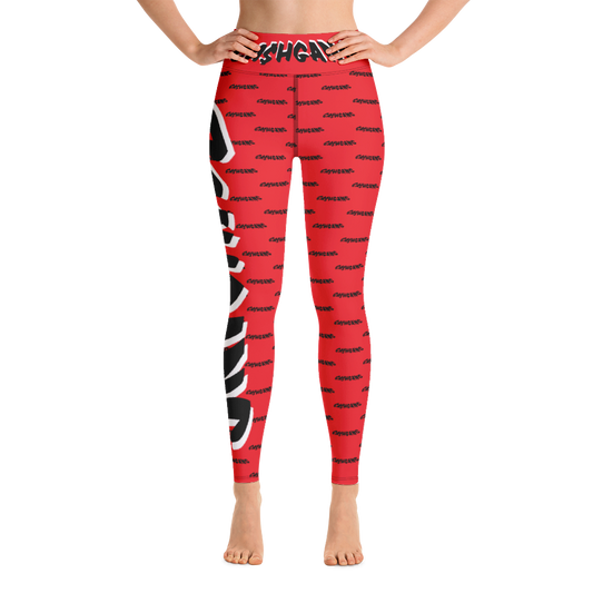 Red/Black/White CA$HGANG Yoga Leggings