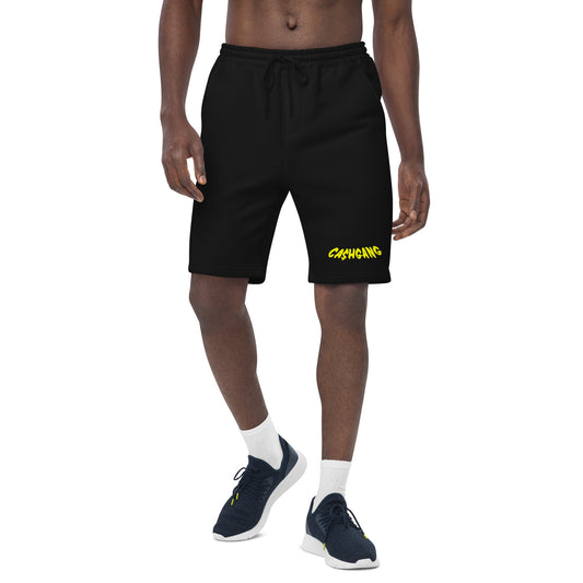 CA$HGANG Yellow Men's fleece shorts