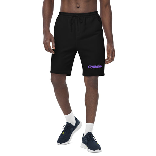 CA$HGANG Purple Men's fleece shorts