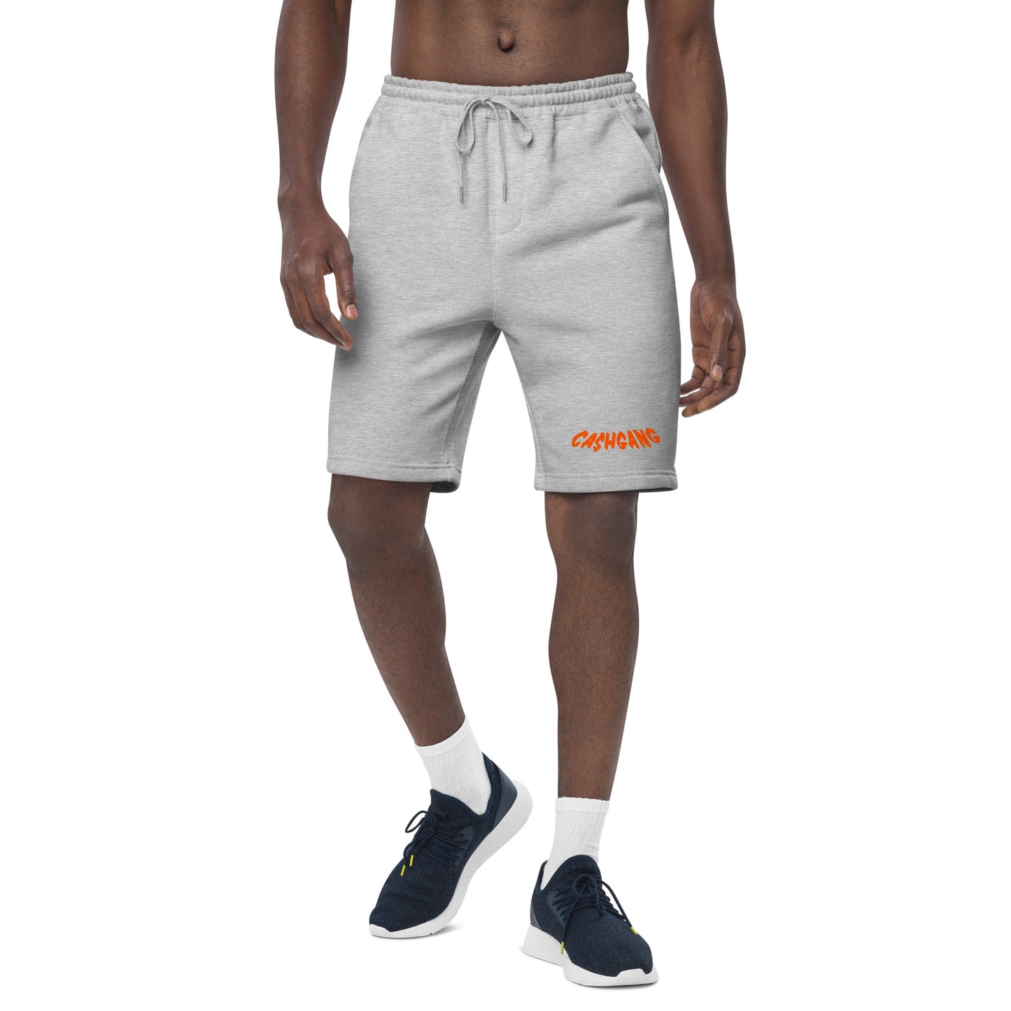 CA$HGANG Orange Men's fleece shorts