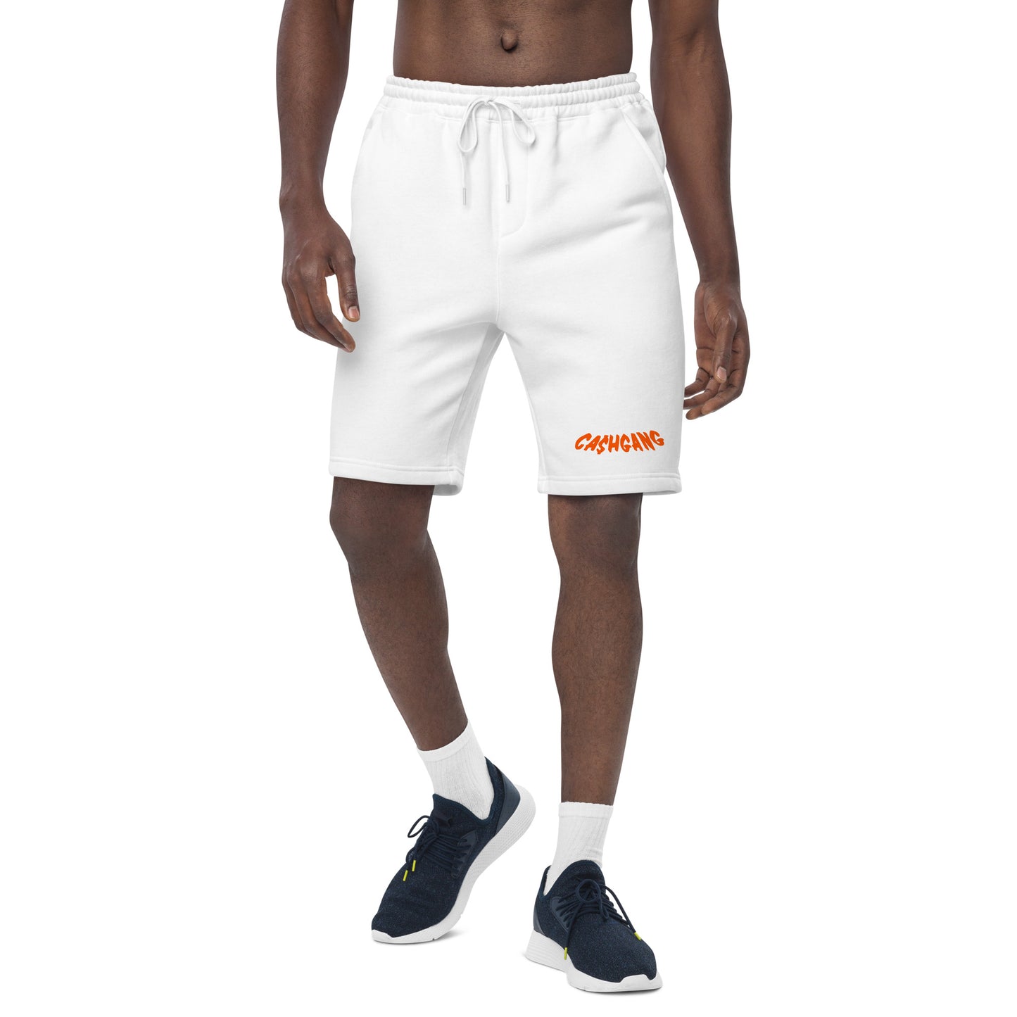 CA$HGANG Orange Men's fleece shorts