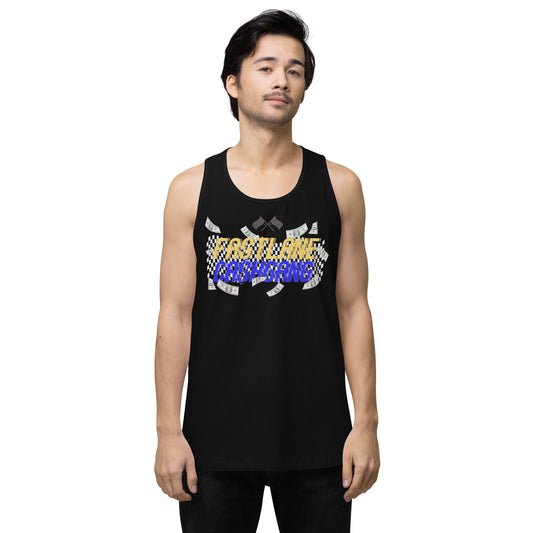 YW/BLU FA$TLANE CA$HGANG Men’s premium tank top