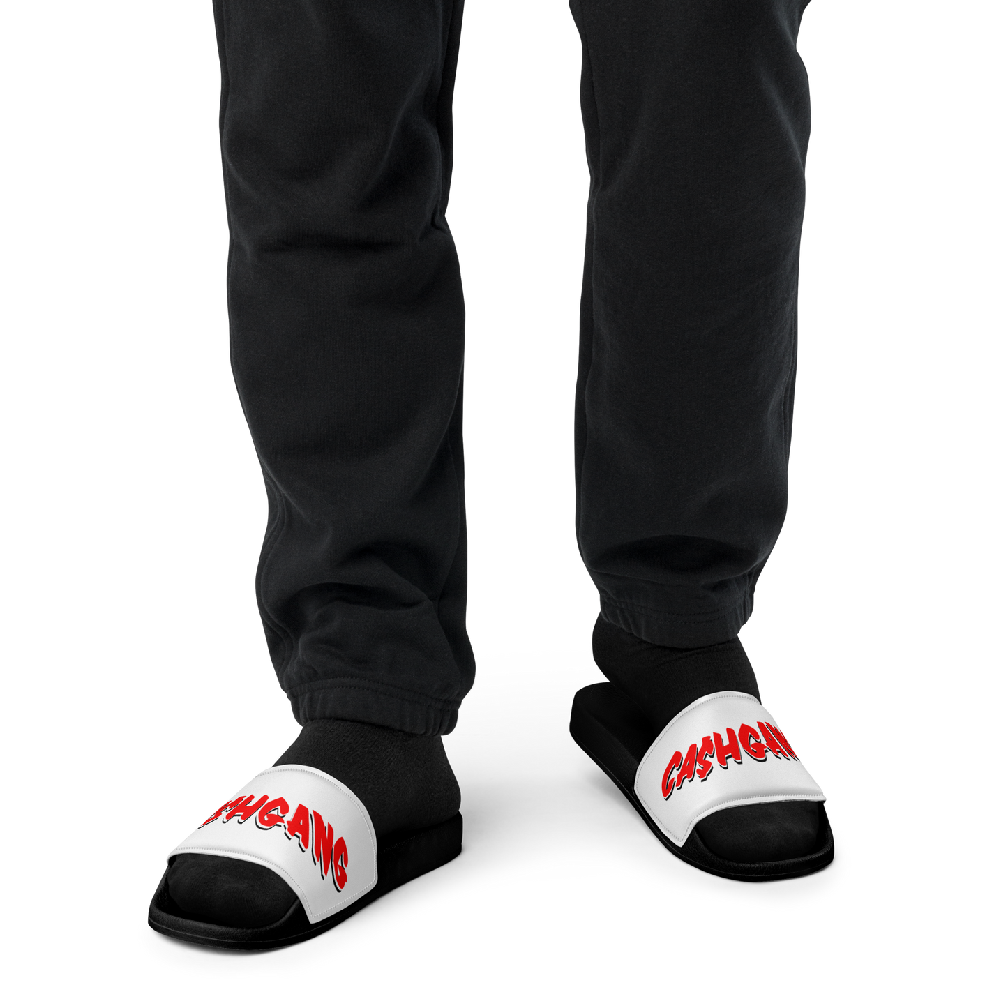 CA$HGANG Men’s slides RED/WHT/BLK