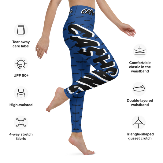 Blue/Black/White CA$HGANG Yoga Leggings